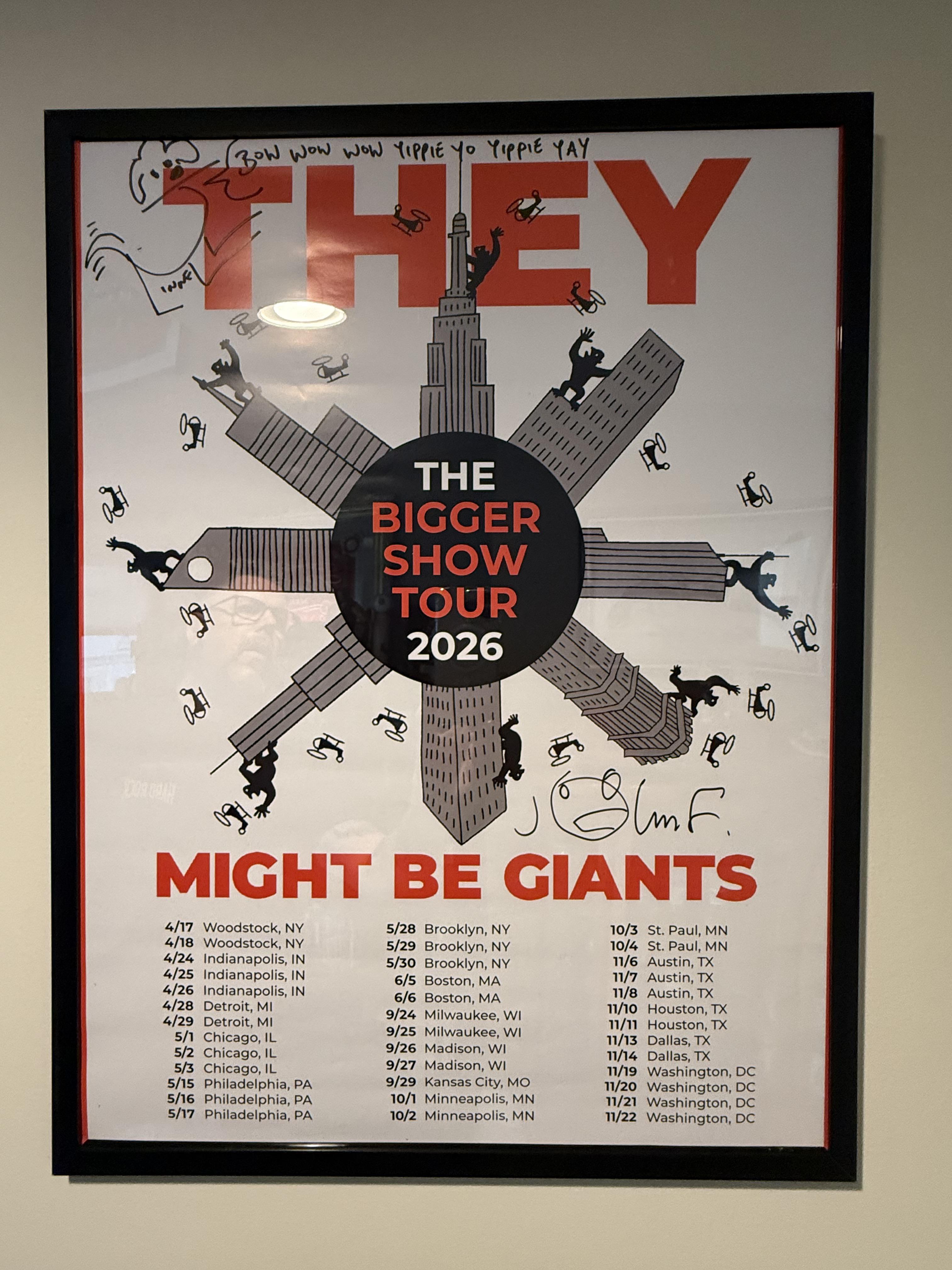 They Might Be Giants live tour poster 2026