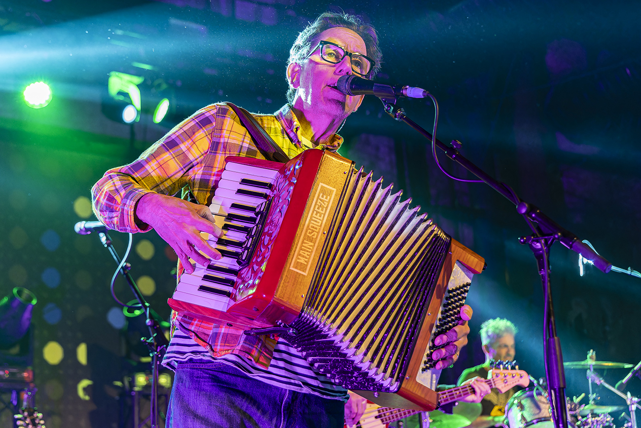 They Might Be Giants performing live on stage